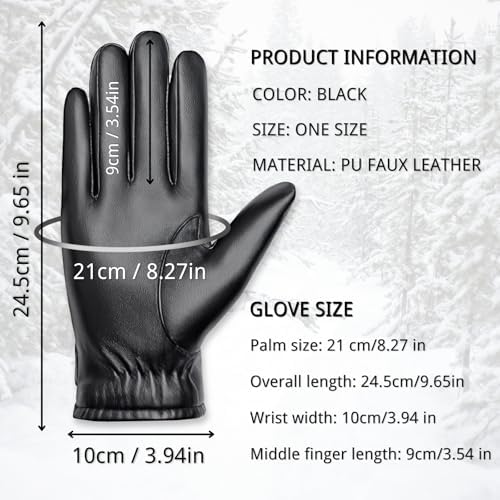 Vue 2 de Gants Homme En Cuir