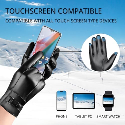 Vue 6 de Gants Homme En Cuir