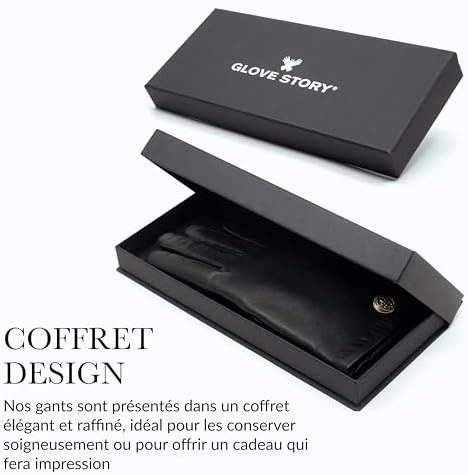 Vue 4 de Gants Cuir Dagneau Pour