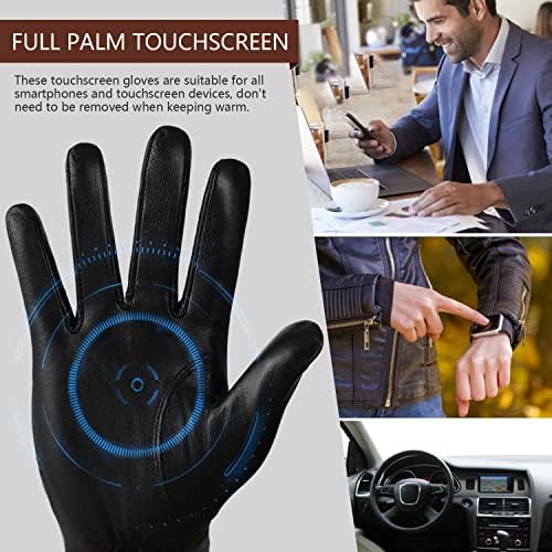 Vue 3 de Gants Cuir Homme Hiver