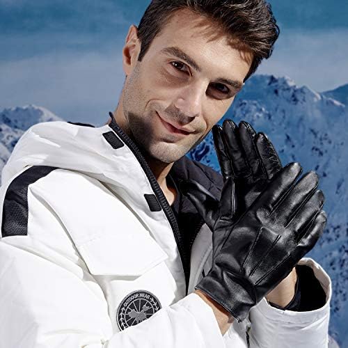 Vue 4 de Gants Cuir Homme Hiver