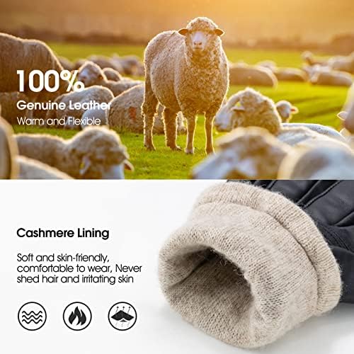 Vue 5 de Gants Dhiver En Cuir