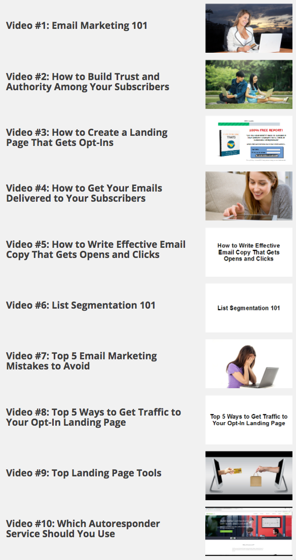 Email List Secrets Videos