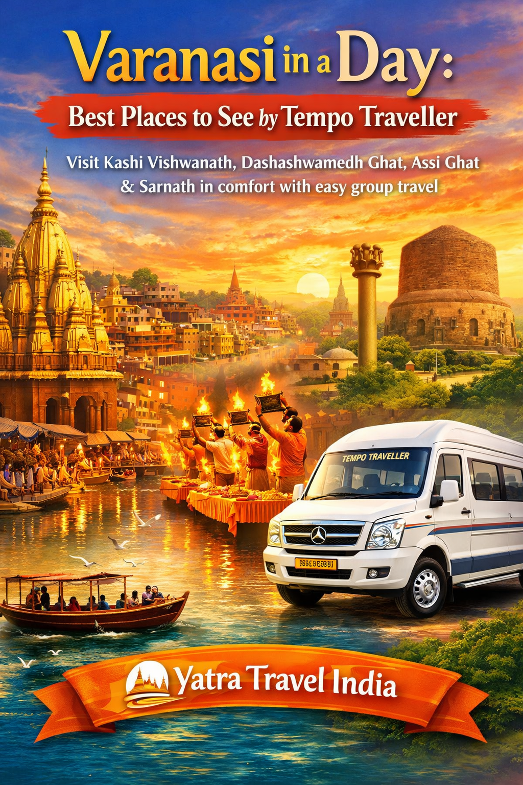 Varanasi in a Day: Best Places to See by Tempo Traveller