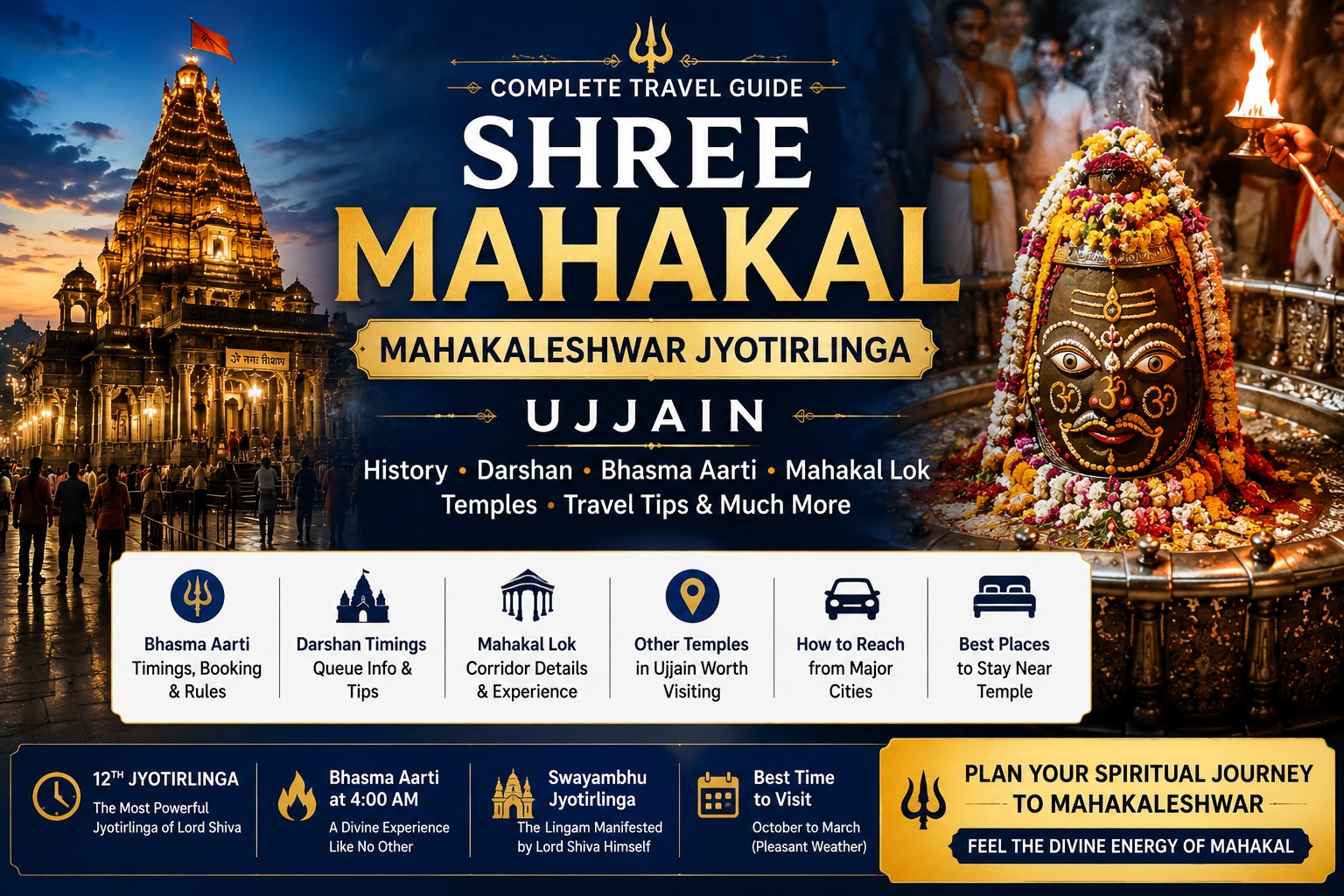 Shree Mahakaleshwar Jyotirlinga Ujjain Travel Guide 2026 Bhasma Aarti, Darshan, Timings And Temple Tips