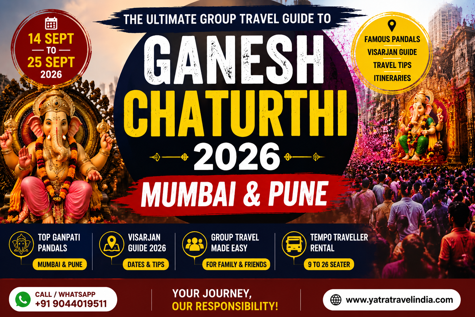 Ganesh Chaturthi 2026 Mumbai & Pune: Pandal & Visarjan Guide