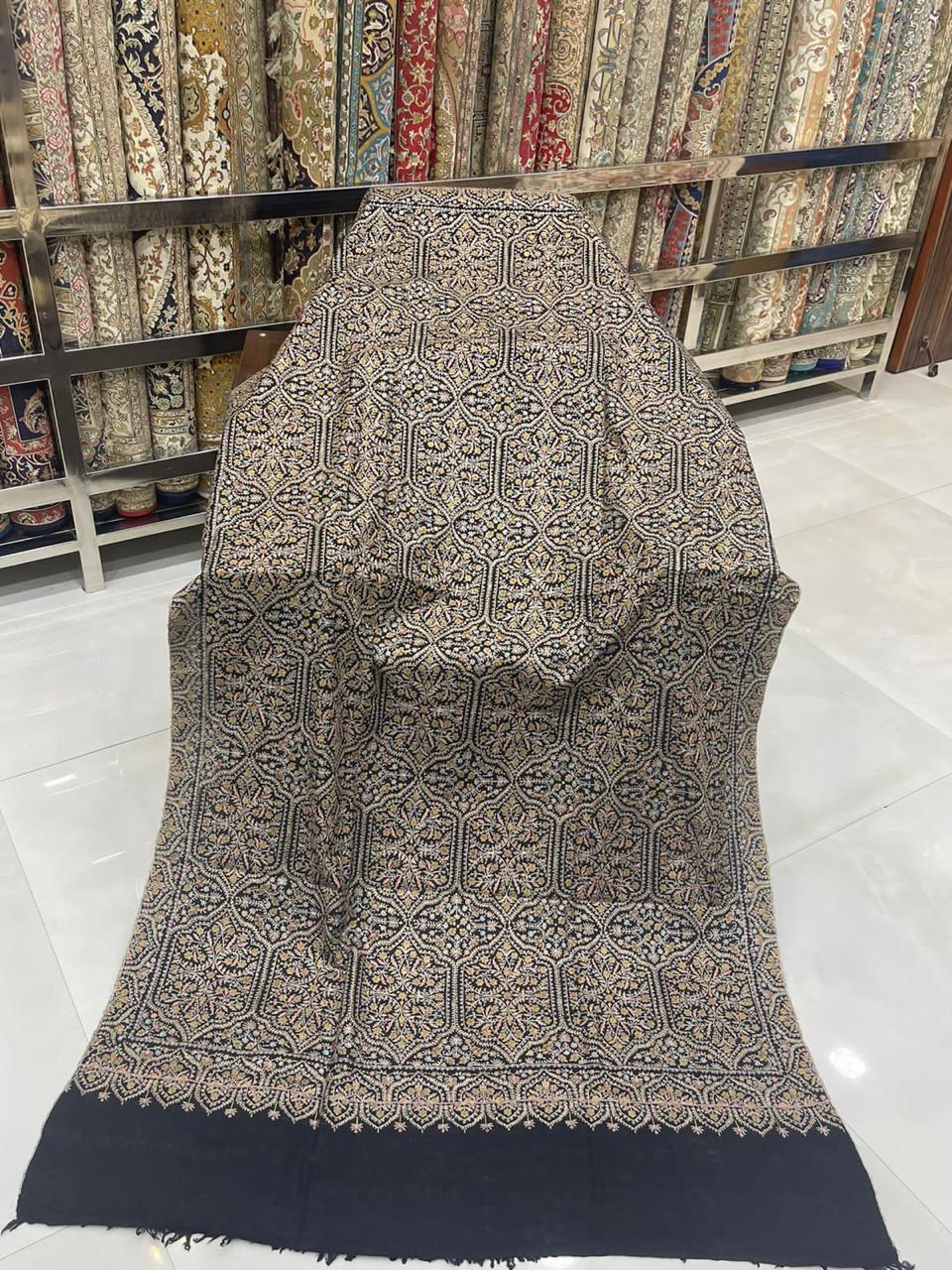 Charcoal Woven Pashmina