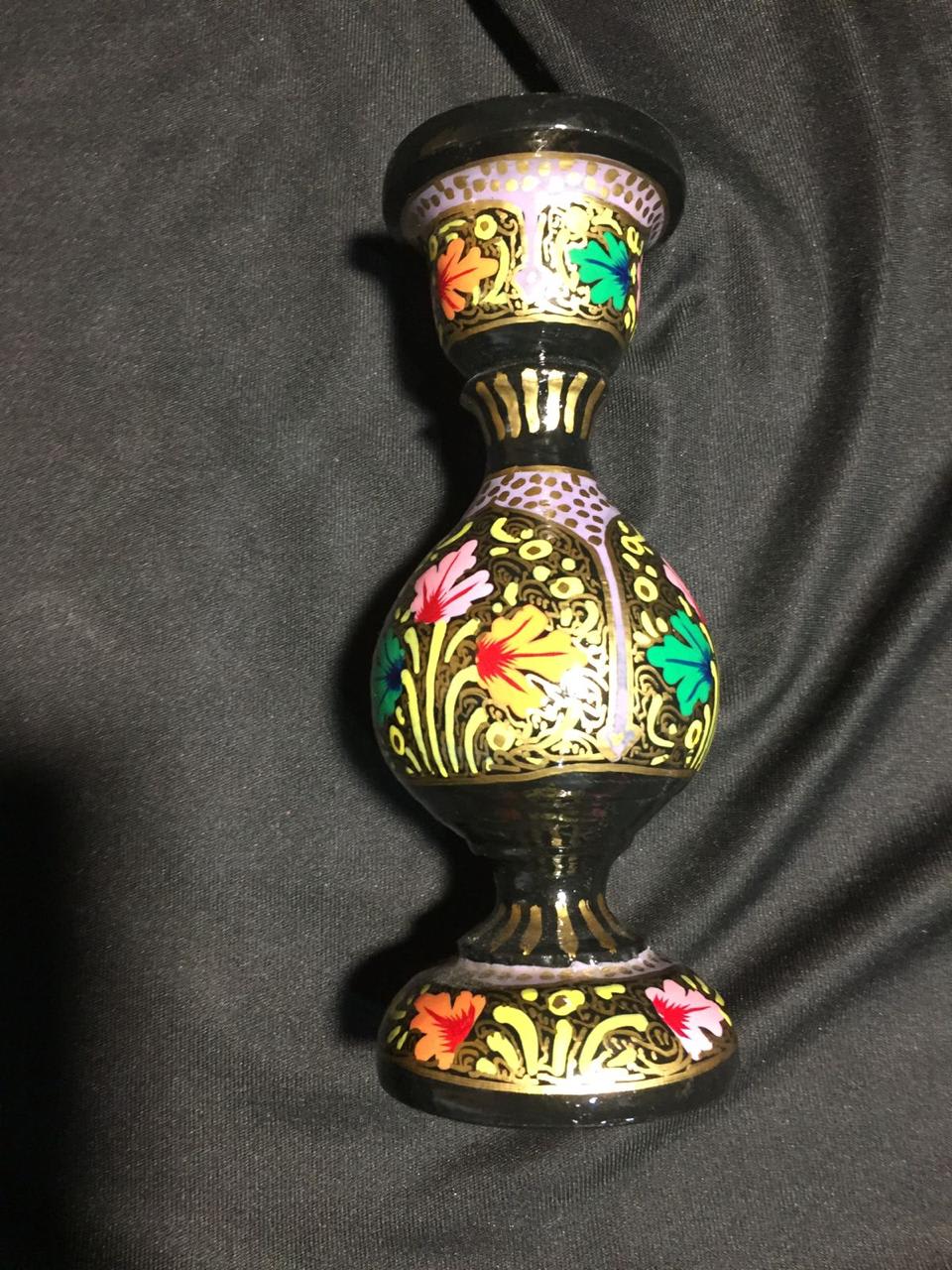 Painted Floral Vase, from The Kashmir Knot Kashmiri Handicrafts