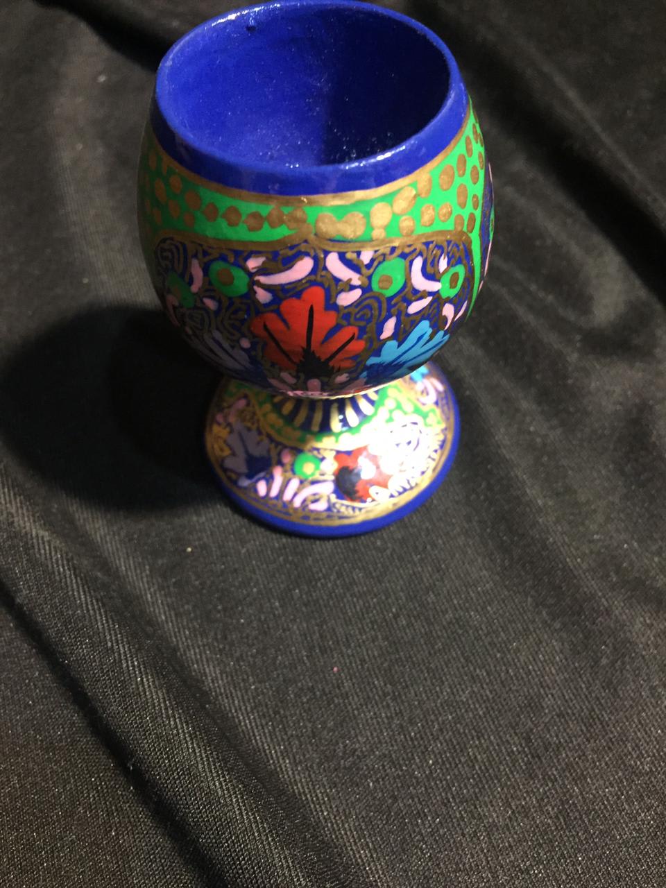 Cobalt Floral Goblet, from The Kashmir Knot Kashmiri Handicrafts