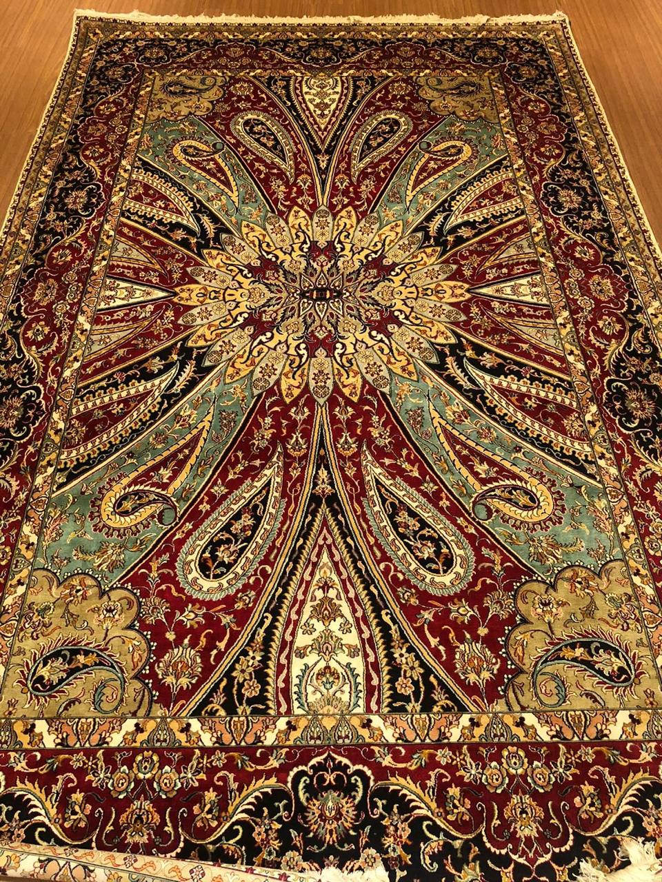 Saffron Tree of Life Carpet, from The Kashmir Knot Handmade Kashmiri Carpets