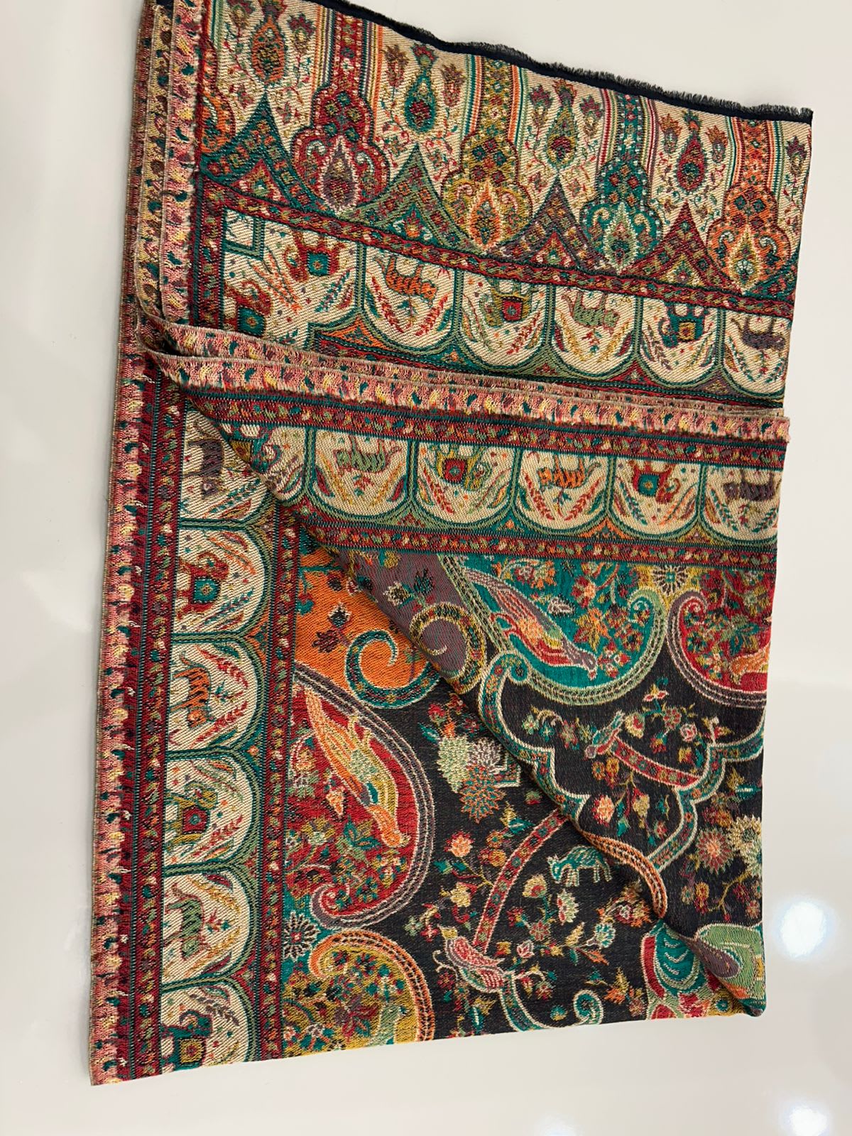 Paisley Border Pashmina, from The Kashmir Knot Pashmina Shawls