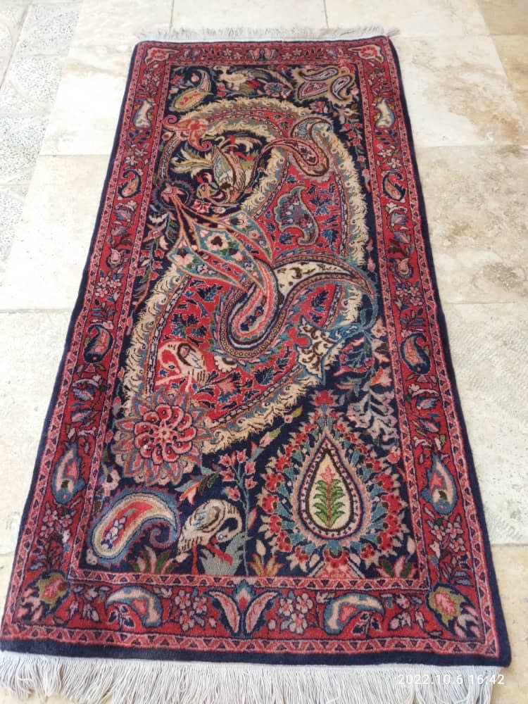 Ruby Paisley Runner, from The Kashmir Knot Handmade Kashmiri Carpets