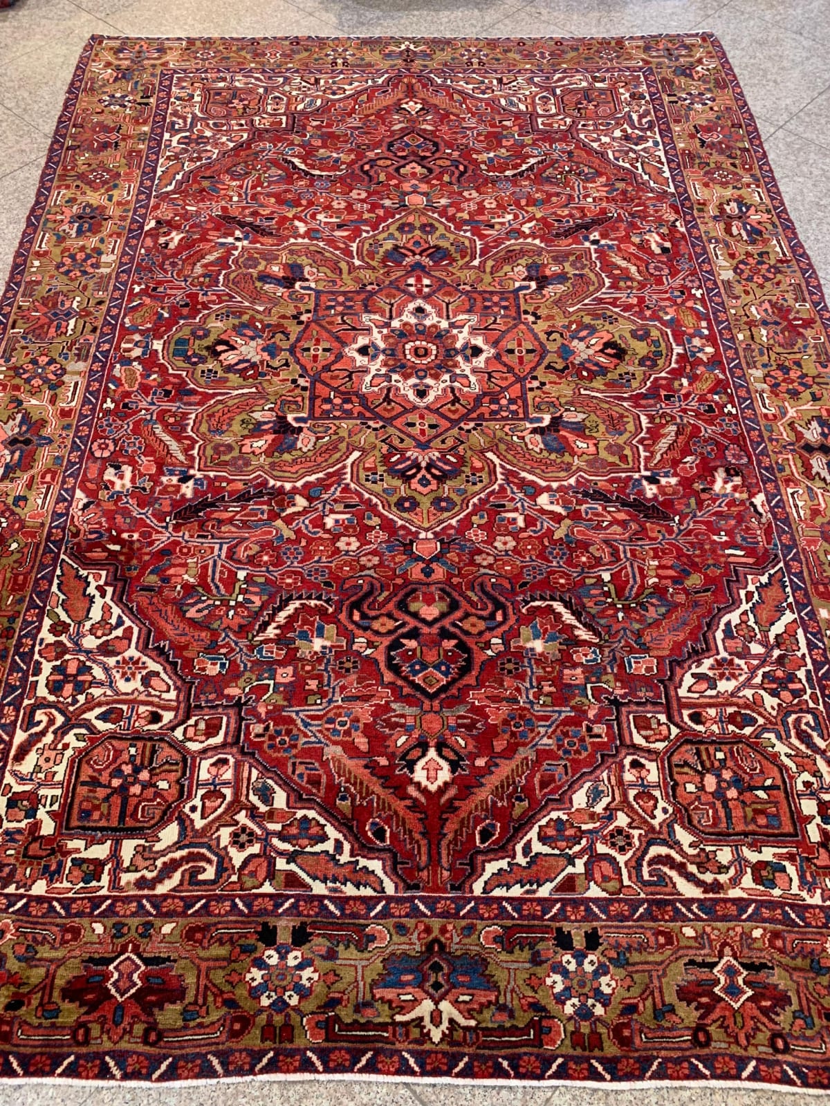 Ruby Cypress Medallion Carpet, from The Kashmir Knot Handmade Kashmiri Carpets