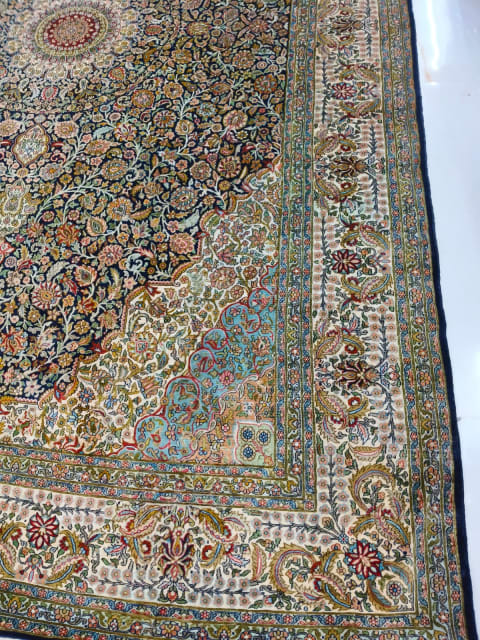 Midnight Floral Court Medallion Carpet, alternate detail view 2