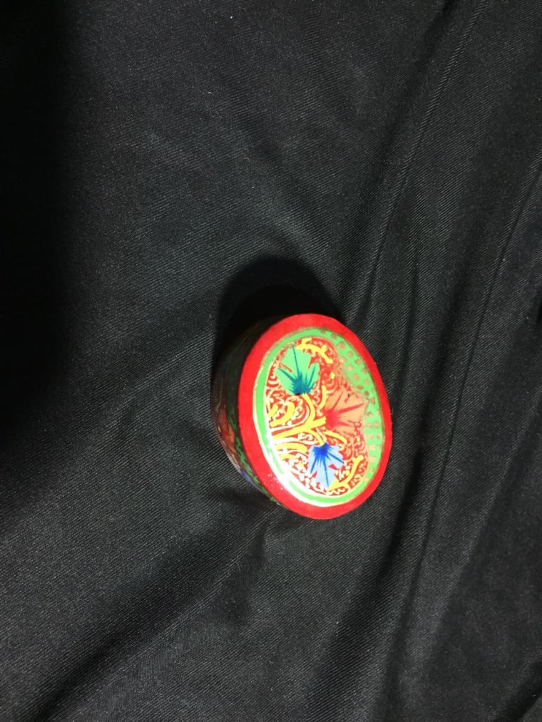 Ruby Floral Oval Box, Kashmiri handicraft