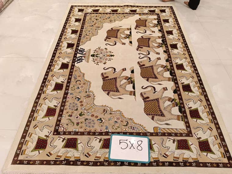 Hand-Tufted Carpet 163, hand-tufted silk carpet