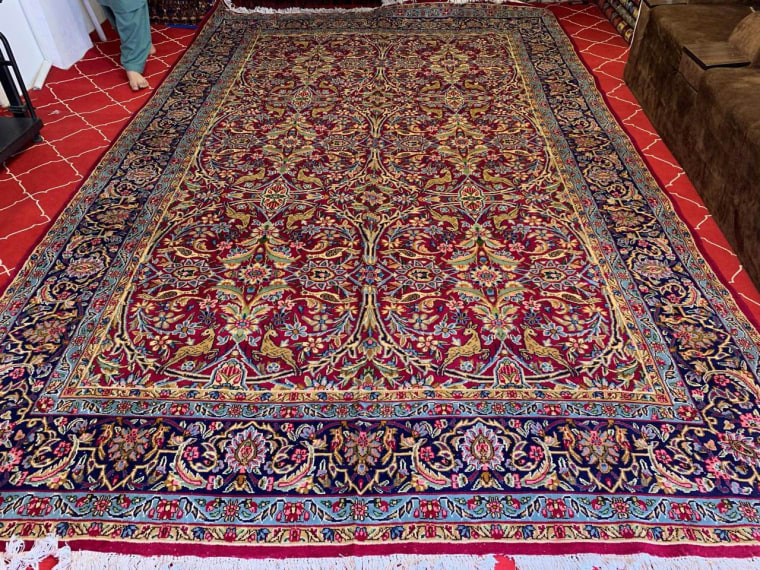 Plum Paisley Garden Carpet