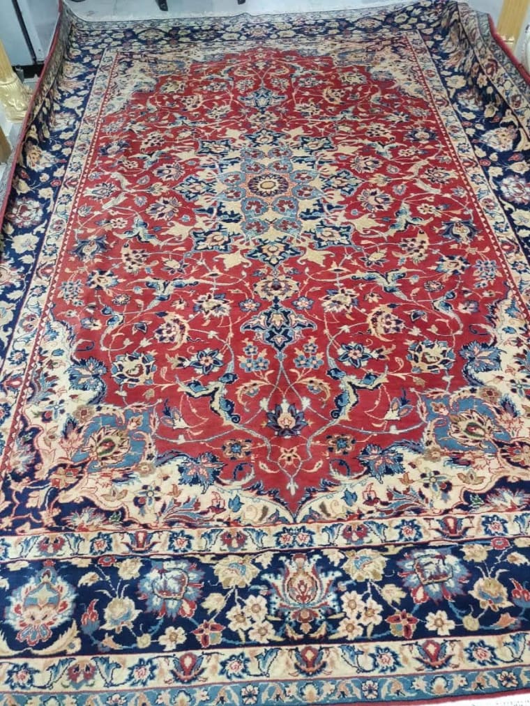 Rose Blue Court Medallion Carpet