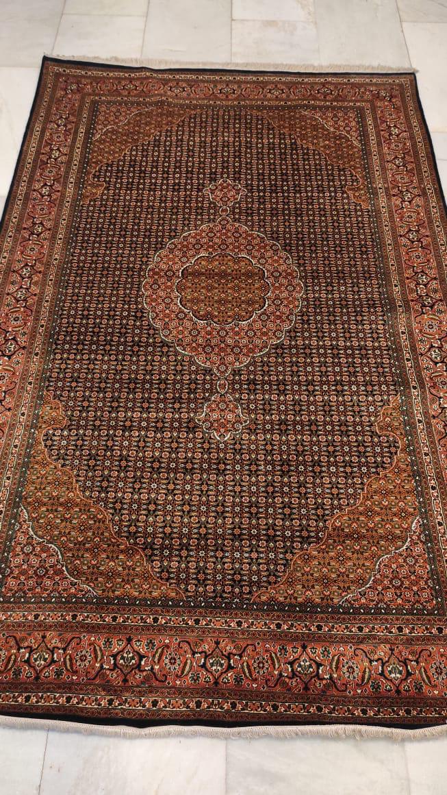 Brown Lattice Medallion Carpet