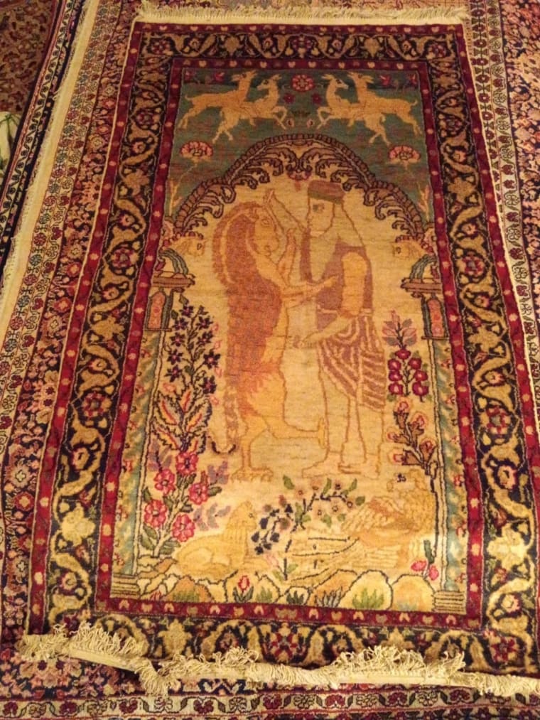 Golden Courtship Pictorial Carpet