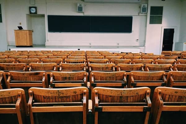 An empty lecture hall