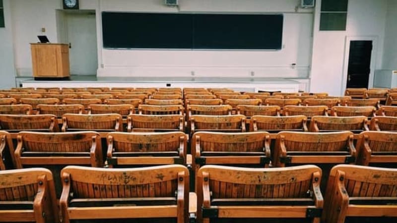 An empty lecture hall