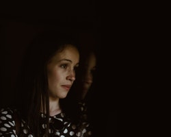 A person's reflection