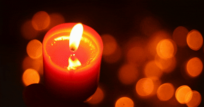 A twinkling candle