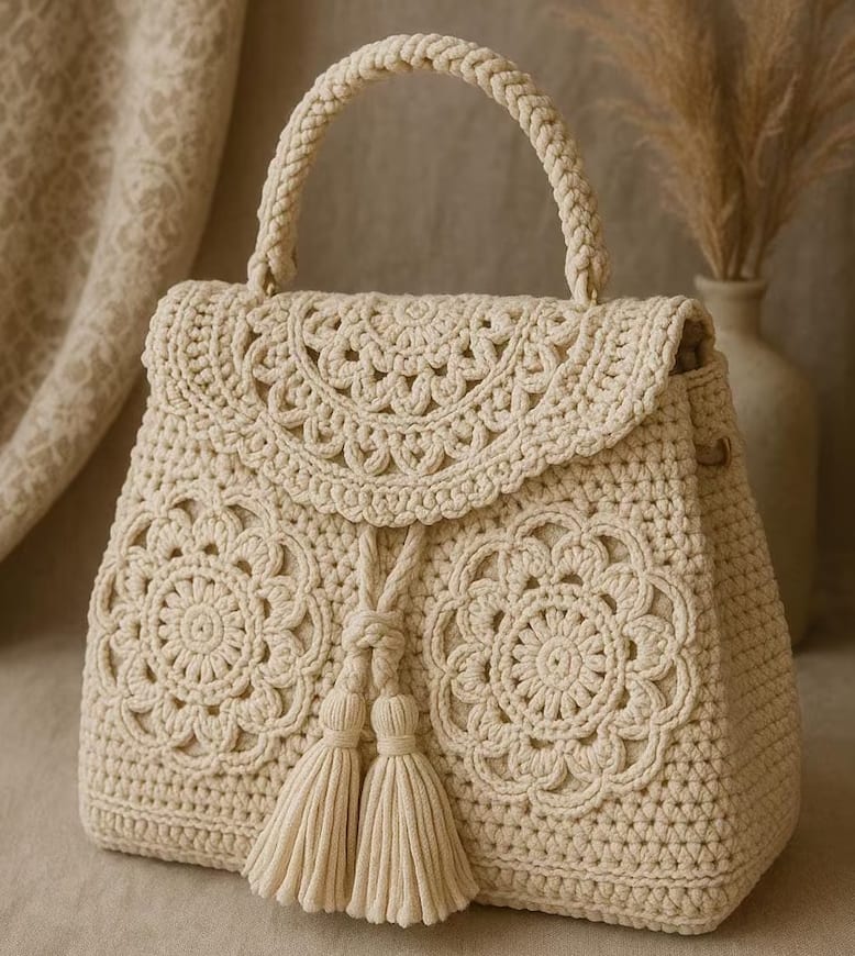 Crochet handbag