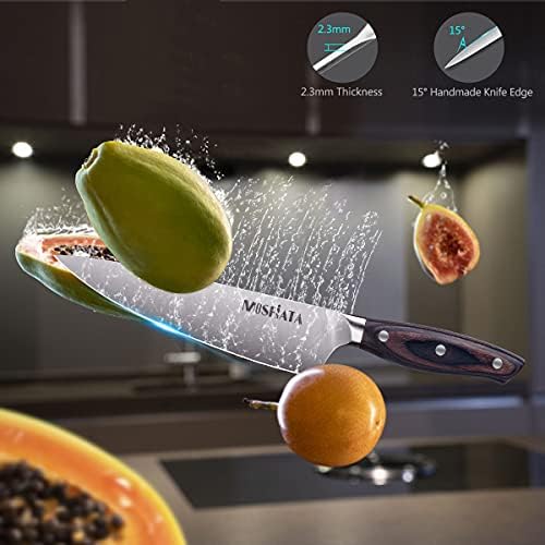 Vue 3 de Mosfiata Couteau De Cuisine