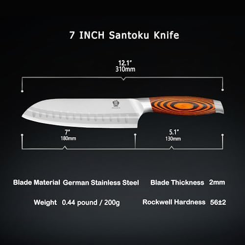 Vue 4 de Wildmok Couteau De Santoku