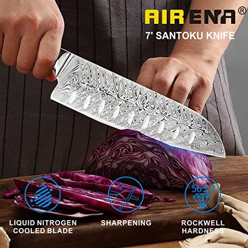Vue 5 de Couteau Japonais Santoku Couteau