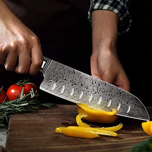 Vue 6 de Couteau Japonais Santoku Couteau