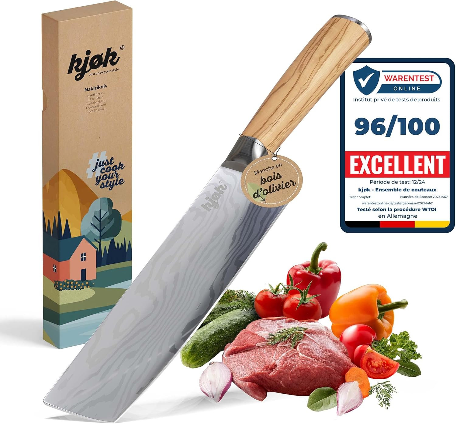 Kjk Couteau Nakiri Professionnel