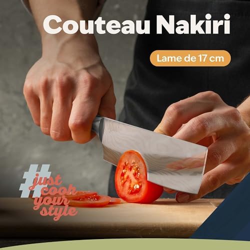 Vue 2 de Kjk Couteau Nakiri Professionnel