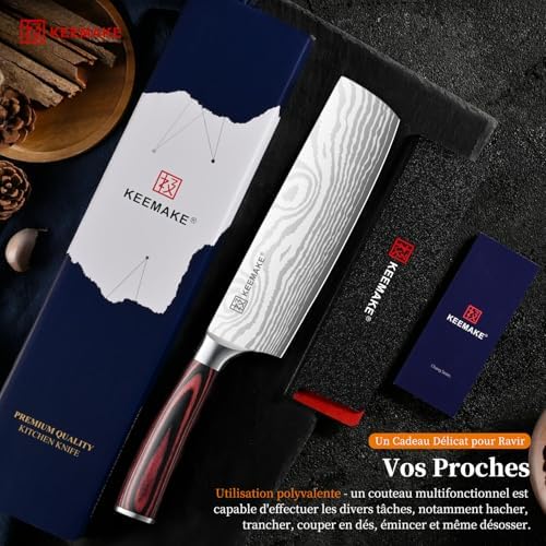 Vue 7 de Keemake Couteau Cuisine Nakiri