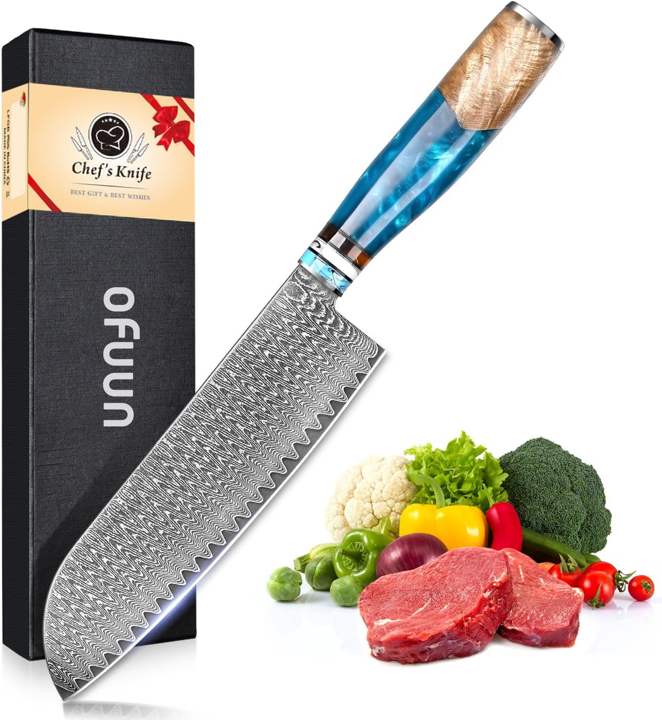 Ofuun Couteau De Damas