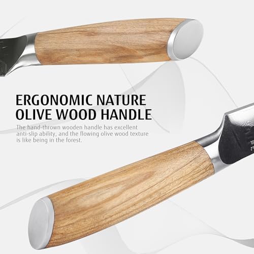 Vue 3 de Hecef Couteau Universel Damas