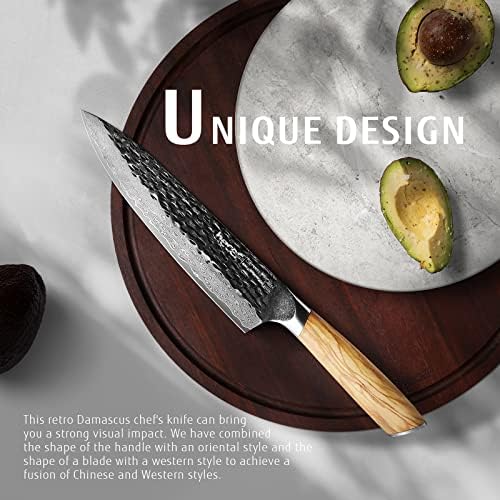 Vue 2 de Hecef Couteau De Chef