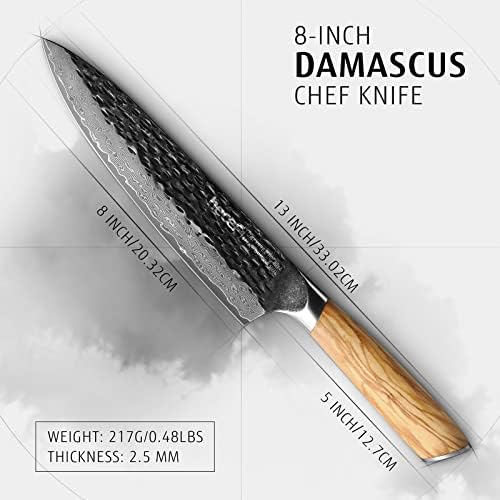 Vue 3 de Hecef Couteau De Chef