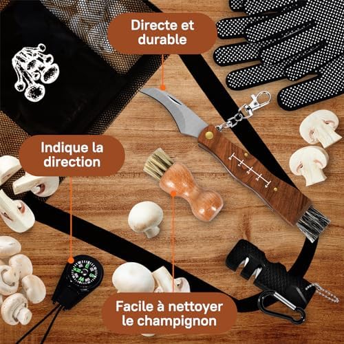 Vue 3 de Herenear Couteau Champignon Avec