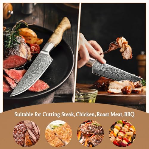 Vue 5 de Hezhen Acier Damas Set