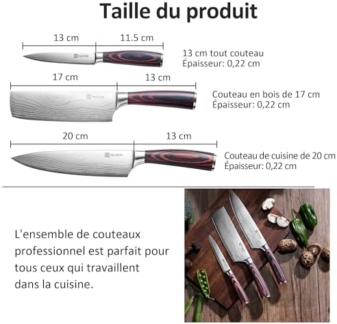 Vue 3 de Paudin Couteau Cuisine Professionnel