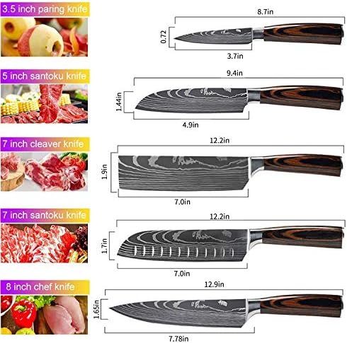 Vue 6 de Mdhand Couteaux De Cuisine
