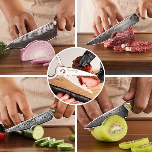 Vue 6 de Sunnecko Couteaux De Cuisine