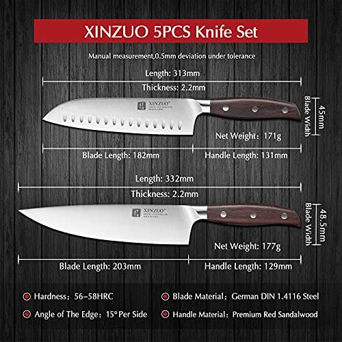 Vue 2 de Xinzuo Pieces Set Couteaux