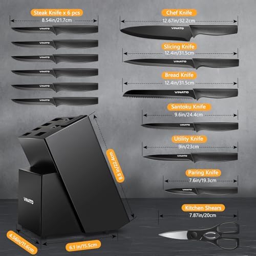 Vue 2 de Vinato Couteau Cuisine Couteau