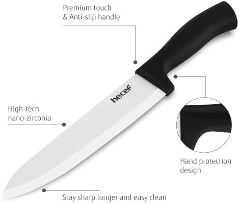 Vue 2 de Hecef Couteau Ceramique Cuisine