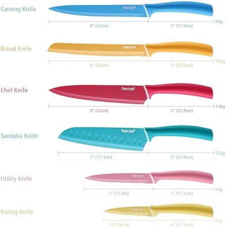 Vue 2 de Hecef Couteaux De Cuisine
