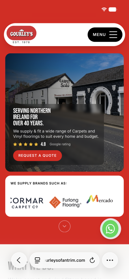Gourley's of Antrim mobile website